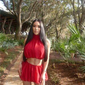 Outcast Elegant Red Two-Piece Set